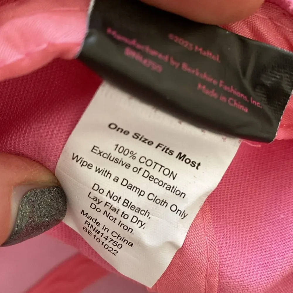 Barbie Logo Canvas SnapBack Pink Baseball Cap Dad Hat by Mattel - Picture 2 of 5